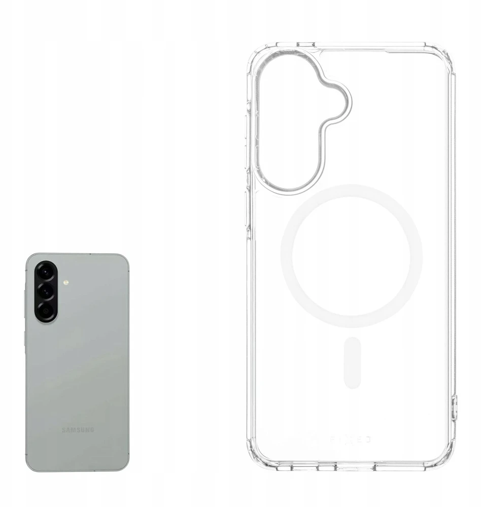 Dėklas Fixed Tylny pokrowiec MagPure su wsparciem MagSafe pro Samsung Galaxy A57 5G permatomas