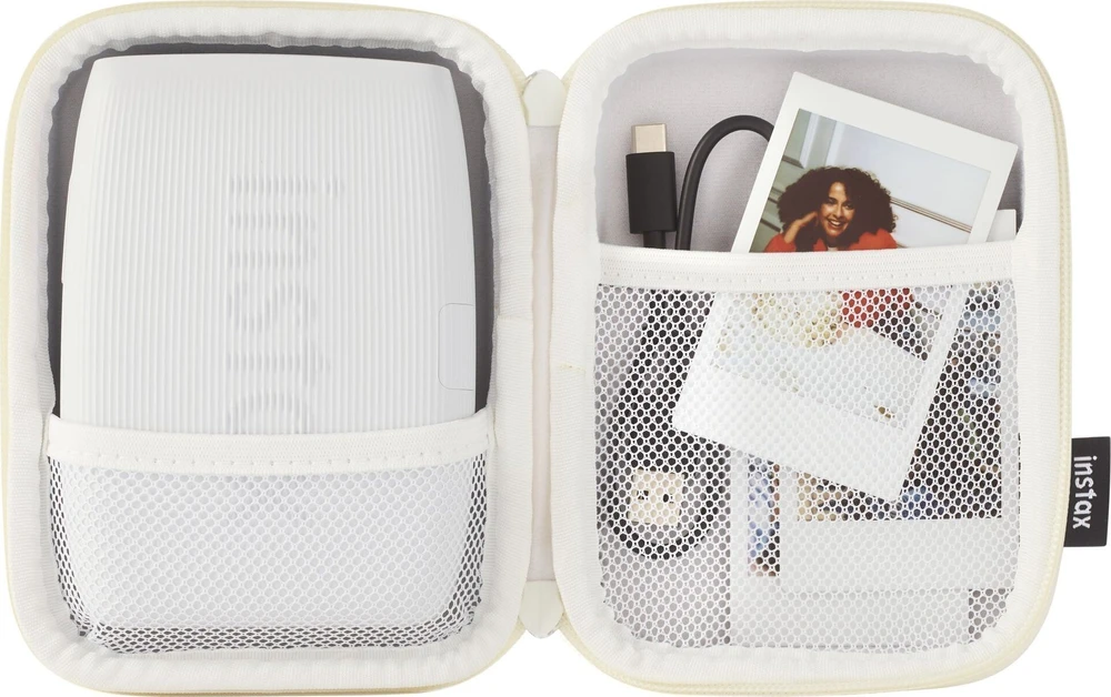 Dėklas - Fujifilm Instax Mini Link Spausdintuvo Dėklas, Nešiojamas, 100g, Clay Baltas