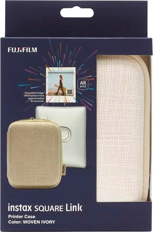 Dėklas Fujifilm instax Square Link Spausdintuvas Case woven ivory