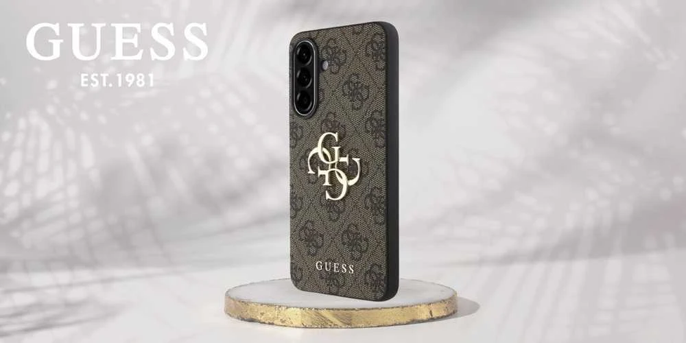 Guess Big 4G Logo Classic Logo Samsung Galaxy A56 – dėklas telefonui rudos spalvos
