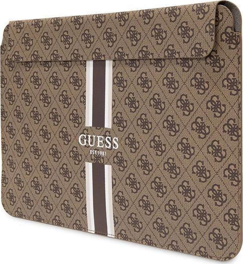 Guess Dėklas kompiuteriui GUCS16P4RPSW 16″ rudos spalvos 4G Printed Stripes