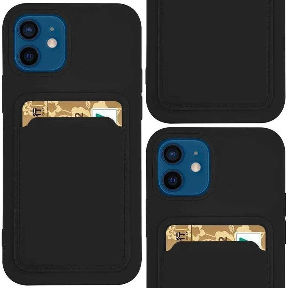 Hurtel Card silikoninis dėklas skirtas Samsung Galaxy A73, juodas