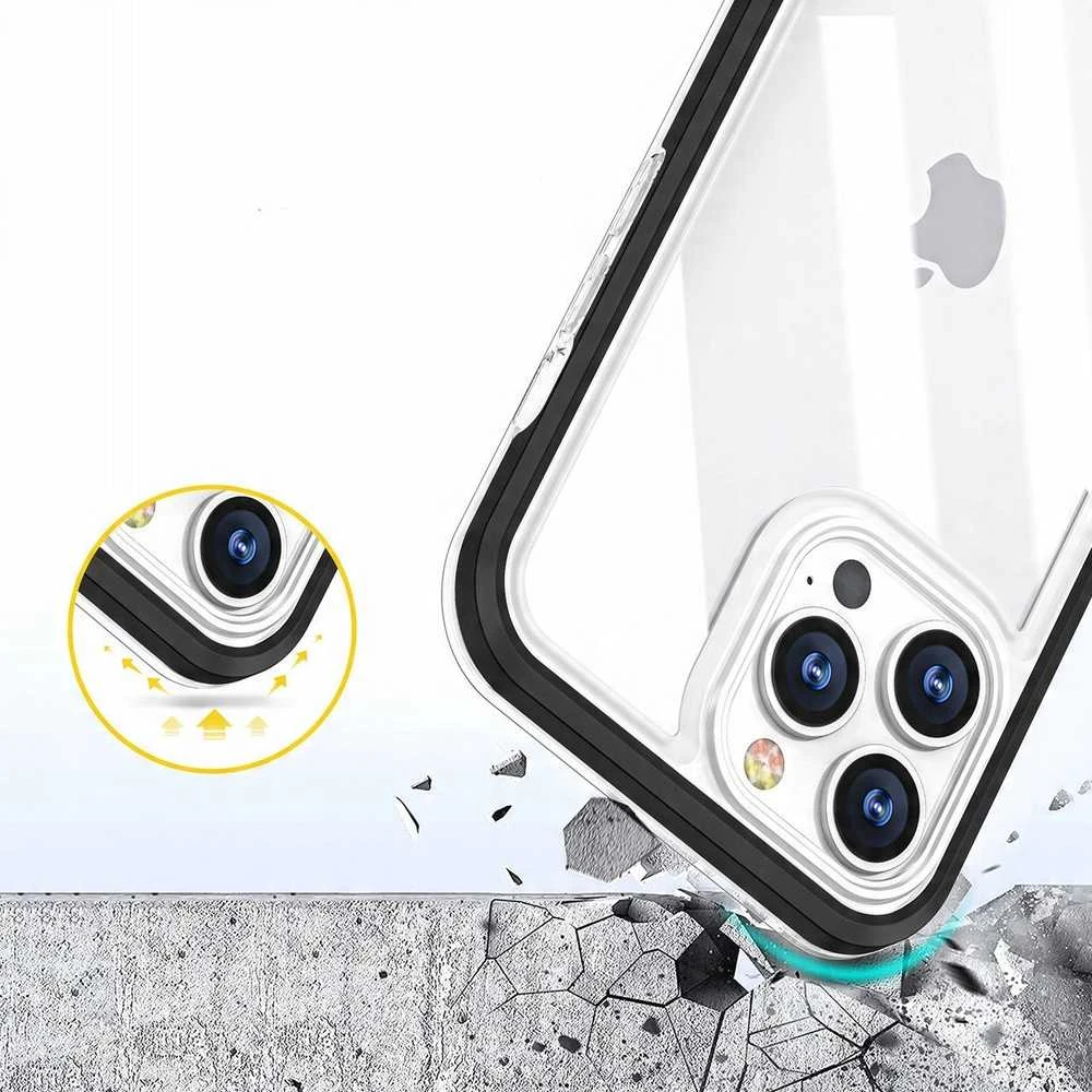 Hurtel Clear dėklas skirtas iPhone 14 Plus, juodas