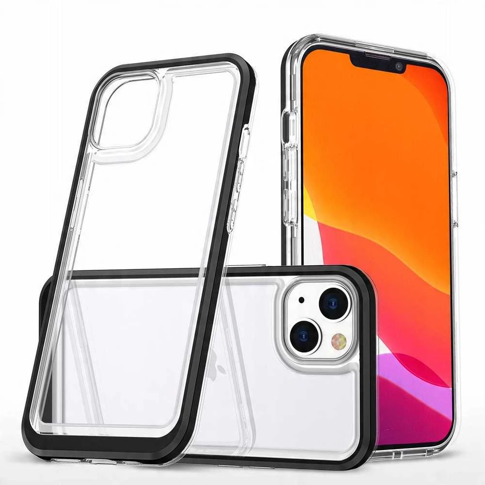 Hurtel Clear dėklas skirtas iPhone 14 Plus, juodas