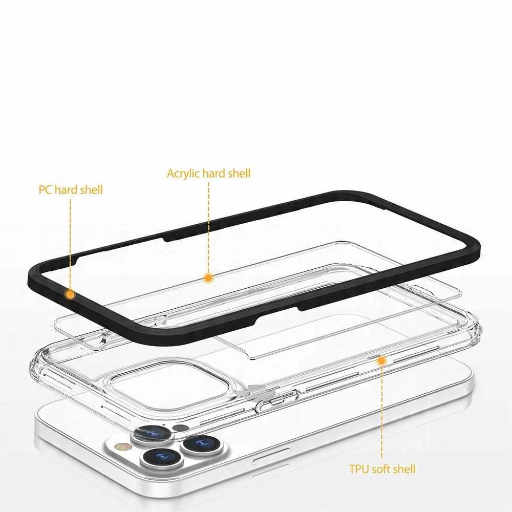 Hurtel Clear dėklas skirtas iPhone 14 Plus, juodas