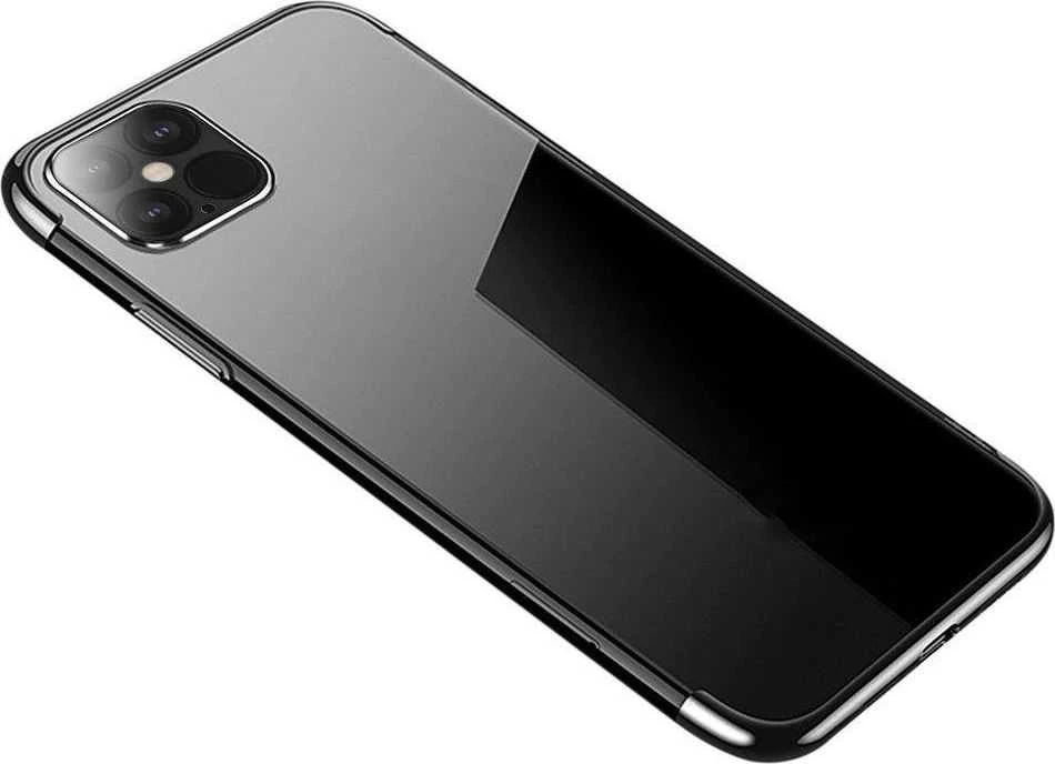 Hurtel Clear Color dėklas skirtas Samsung Galaxy S21+ 5G (S21 Plus 5G), juodas rėmelis