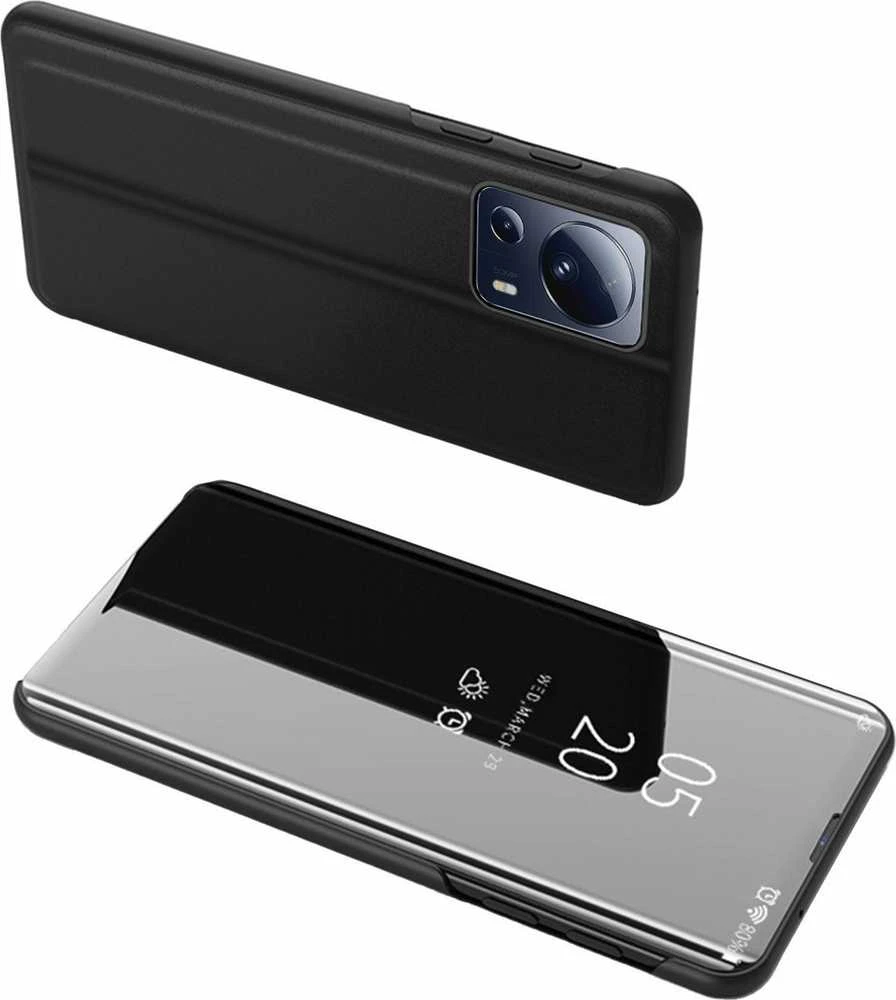 Hurtel Clear View dėklas cover Xiaomi 13 Lite cover with a flap dėklas telefonui juodos spalvos