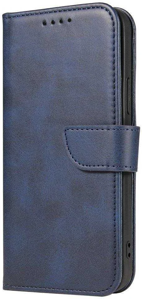 Hurtel magnetinis elegantiškas „flip cover“ dėklas su stovo funkcija, skirtas „Xiaomi Redmi Note 11 Pro+ 5G (China)“ / „11 Pro 5G (China)“ / „Mi11i HyperCharge“ / „POCO X4 NFC“, mėlynos spalvos