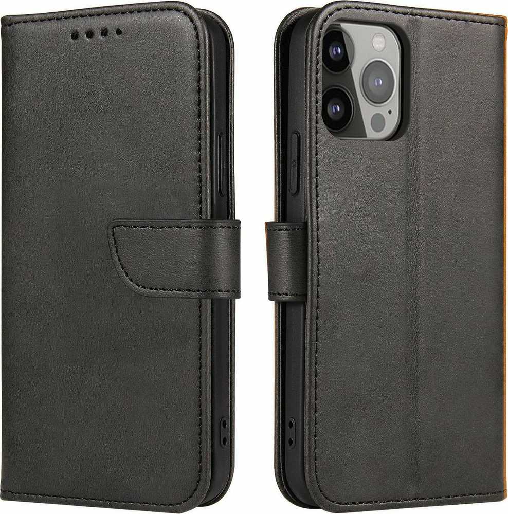 Hurtel Magnet Nothing Phone 1 atverčiamas wallet su stoveliu dėklas telefonui juodos spalvos