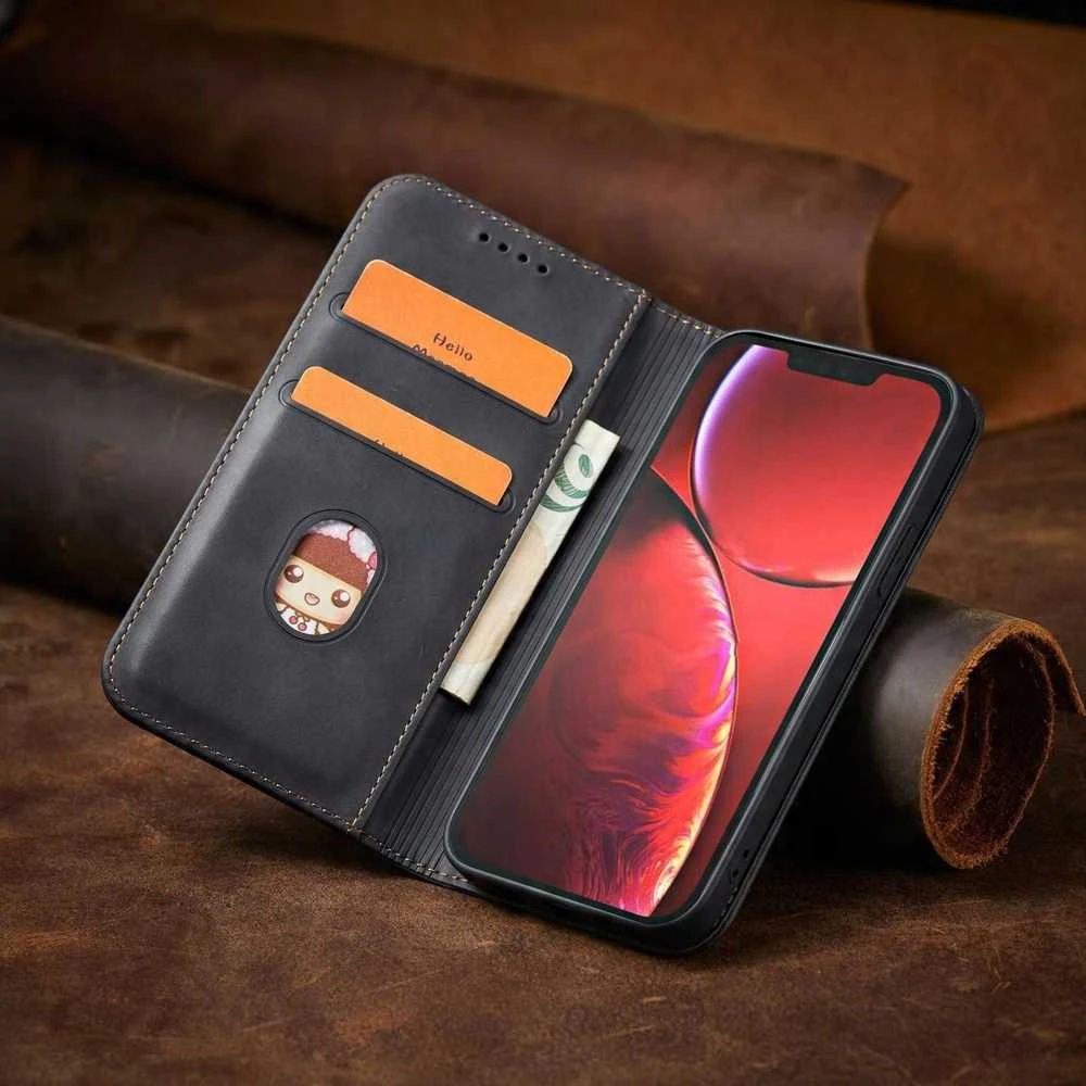 cHurtel Magnet atverčiamas dėklas skirtas iPhone 14 Plus, juodas