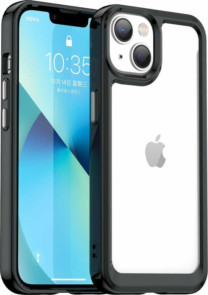 iLike „Hurtel Outer Space Case“ – kietas iPhone 14 dėklas su gelio rėmeliu ir juodas