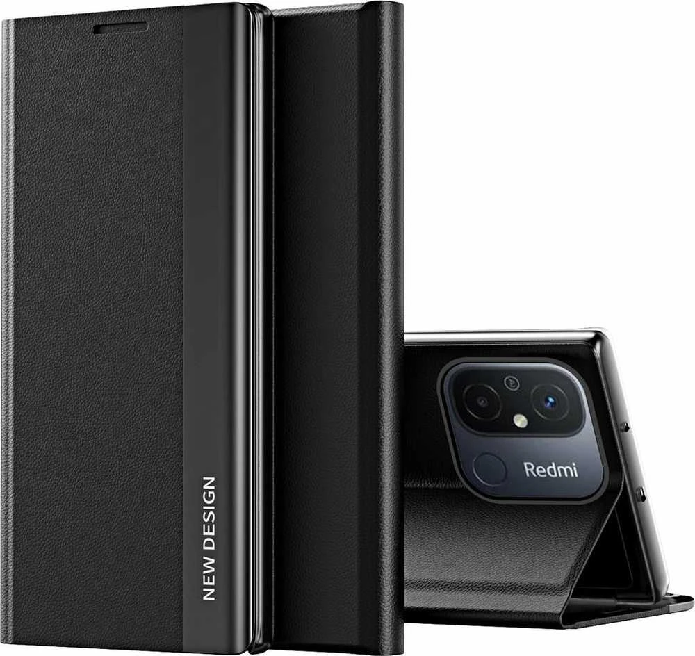 Hurtel Dėklas dangtelis su atvartu ir stovu Xiaomi Redmi Note 12 Pro+ Sleep Case Pro juoda