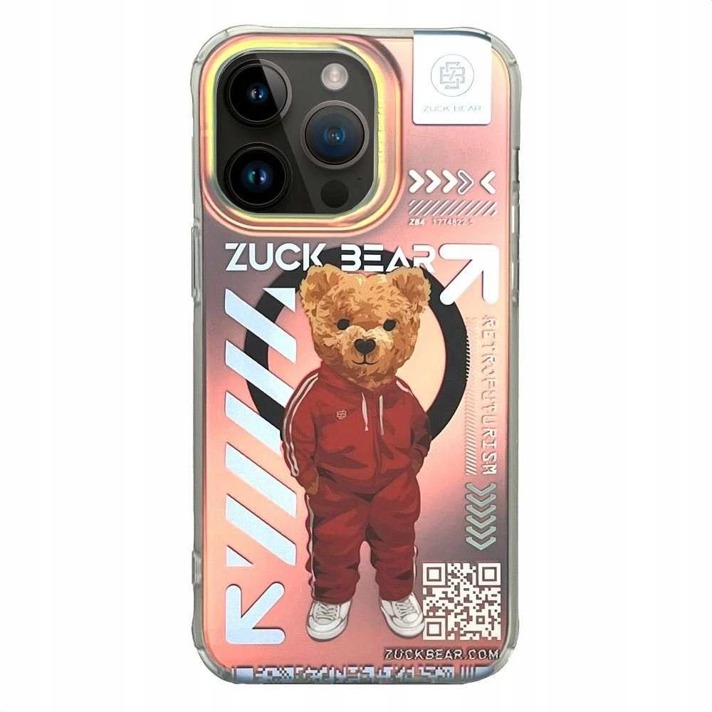 Inne ZUCK BEAR dėklas NEW YORK NEVER SLEEPS MAG suderinamas su MagSafe, skirtas IPHONE 15 Pro Max Brooklyn Baller