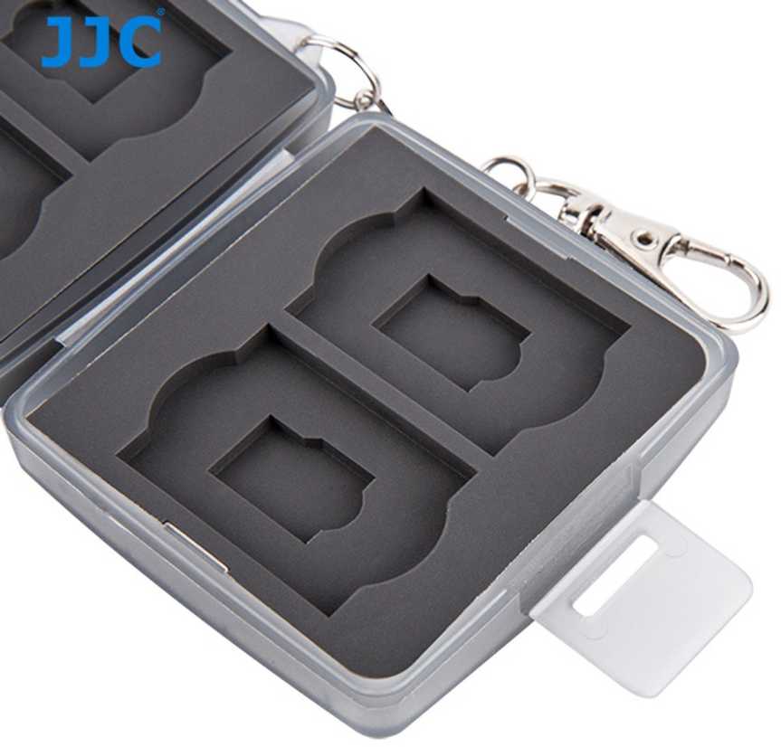 Atminties kortelių dėklas - JJC MC 11D 4 SD & 4 micro SD kortelės atsparus smūgiams juodas
