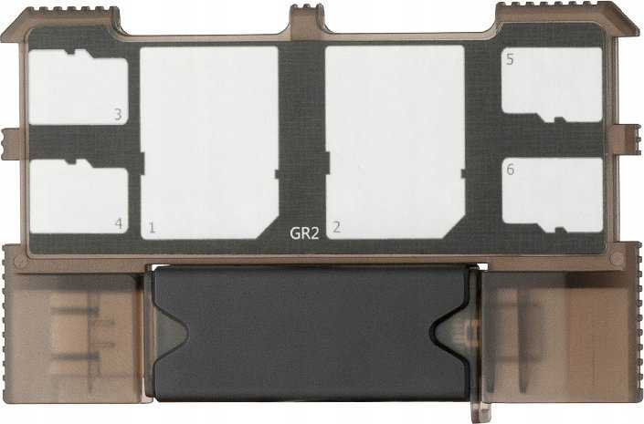 Atminties kortelės laikiklis - JJC MCH STK6GR 6 kortelių organizatorius su USB 3.0 skaitytuvu žalias