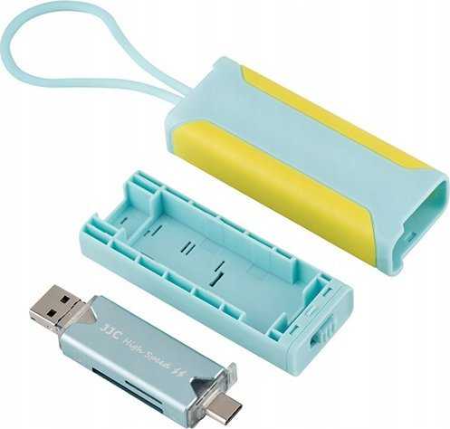 Atminties kortelės dėklas - JJC MCR STM5BY 1 SD, 2 TF, 1 Nano SIM, USB skaitytuvas