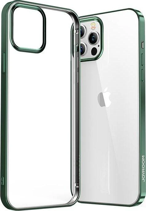 Joyroom New Beautiful Series ultra plonas with electroplated frame iPhone 12 Pro Max dėklas telefonui žalios spalvos (JR-BP796)