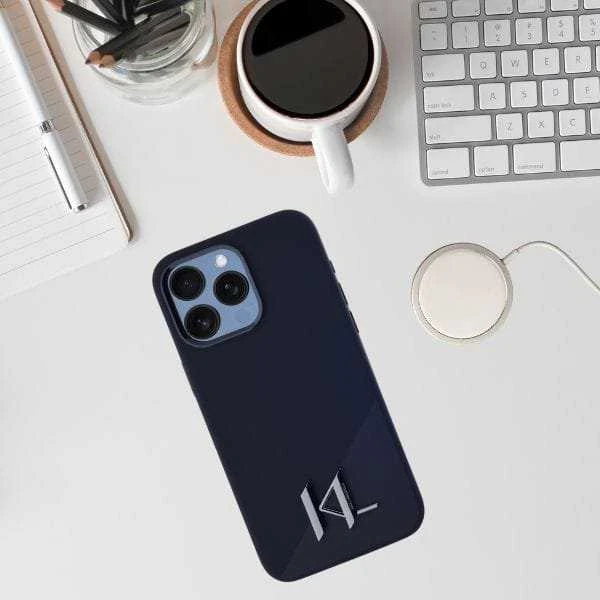 Dėklas Karl Lagerfeld Silicone Shadow Metal Initial MagSafe Apple iPhone 15 Pro juodos spalvos