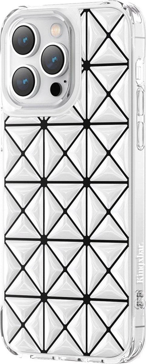 Kingxbar Miya Series iPhone 14 Pro Max dėklas telefonui baltos spalvos