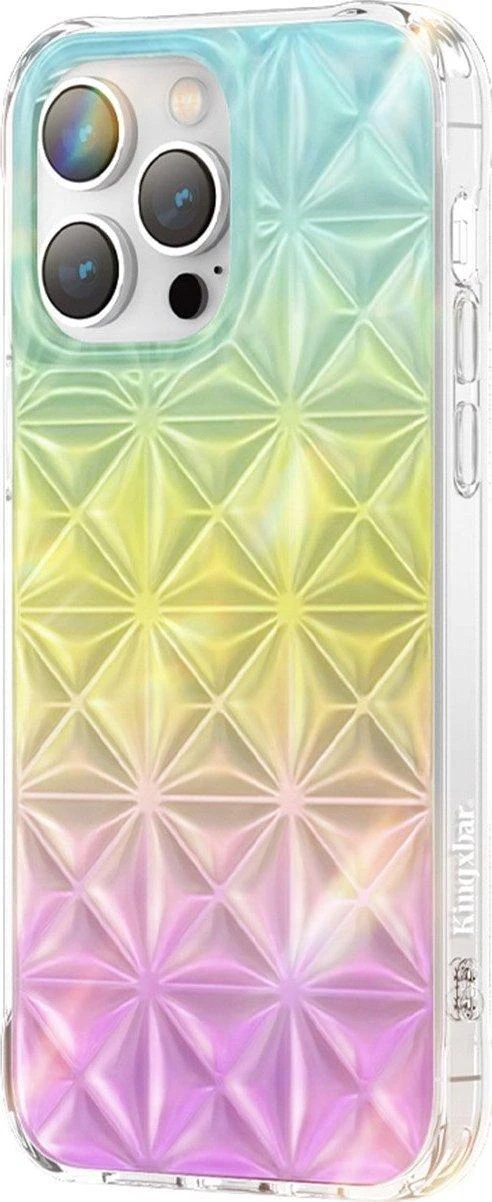 Dėklas Kingxbar Miya serijos Apple iPhone 14 Pro vaivorykštė