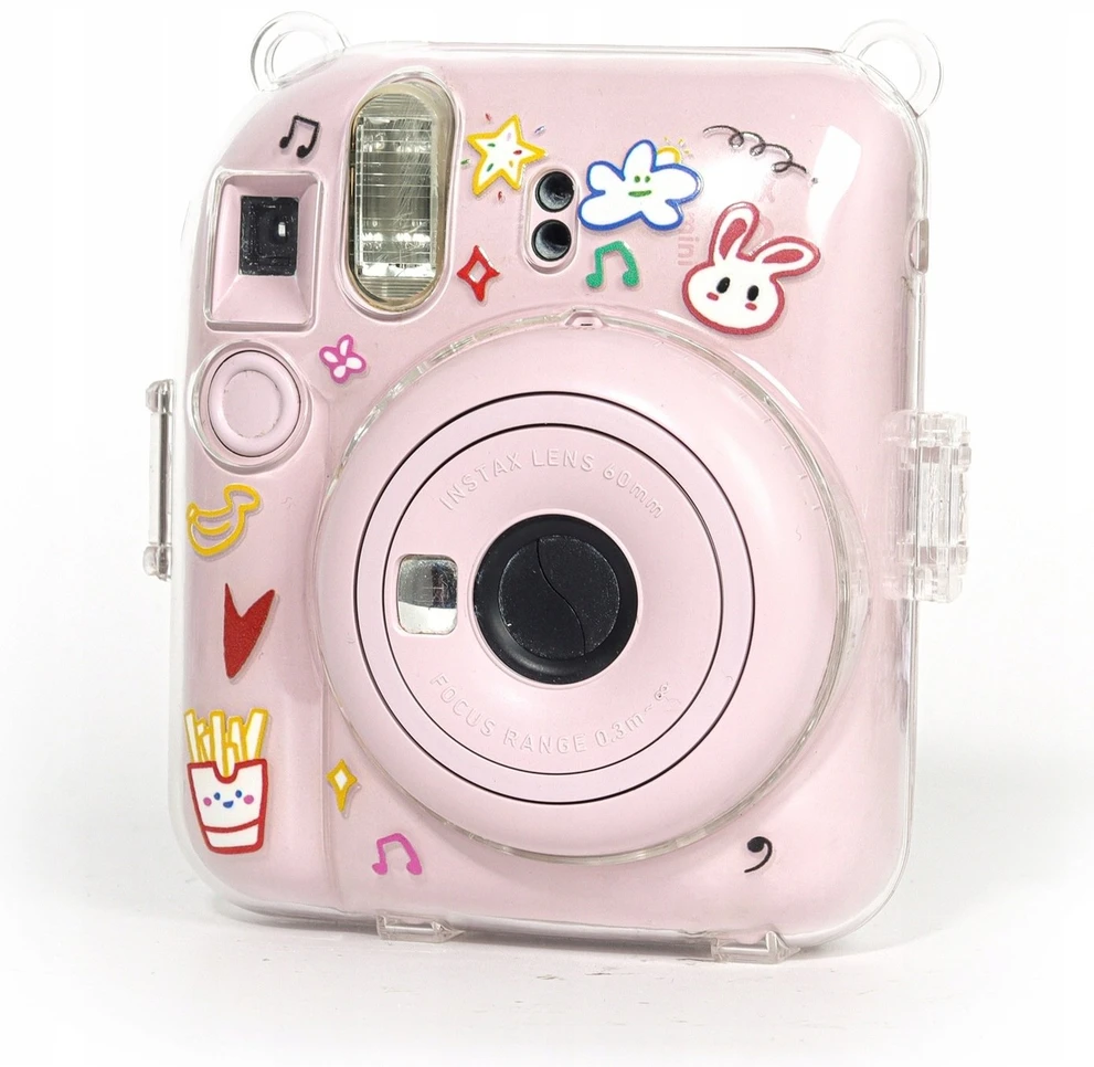 LoveInstant Futerał Dėklas Dėklas Case Osłona dėklas Fuji Instax Mini 12 kietas + dirželis / mielas triušiukų mix