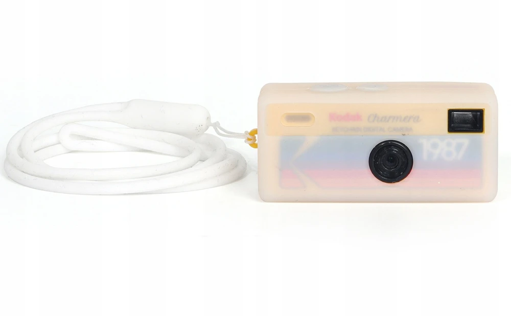 Dėklas LoveInstant Futerał Dėklas Dėklas Case Osłona Silikon Do Kodak Charmera + Smycz / Baltas - Permatomas
