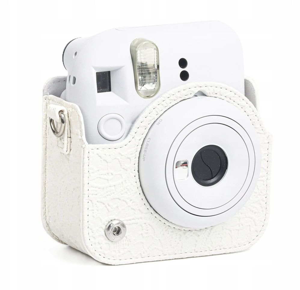 Dėklas LoveInstant Futerał Dėklas Dėklas Krepšys Osłona Case Do Fuji Fujifilm Instax Mini 12 / Haft Baltas (SB12282)