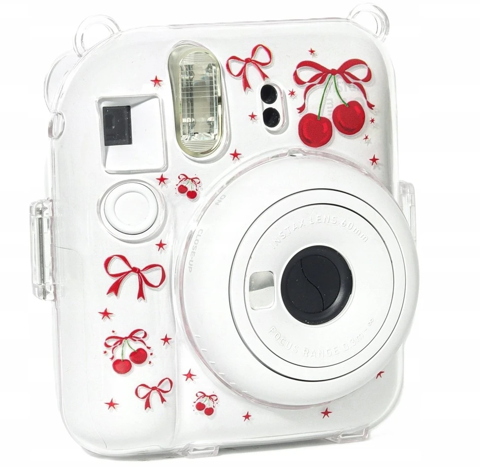„LoveInstant“ dėklas, skirtas „Fuji Instax Mini 12“ standžiam dėklui su dirželiu / raudonųjų vyšnių spalvos