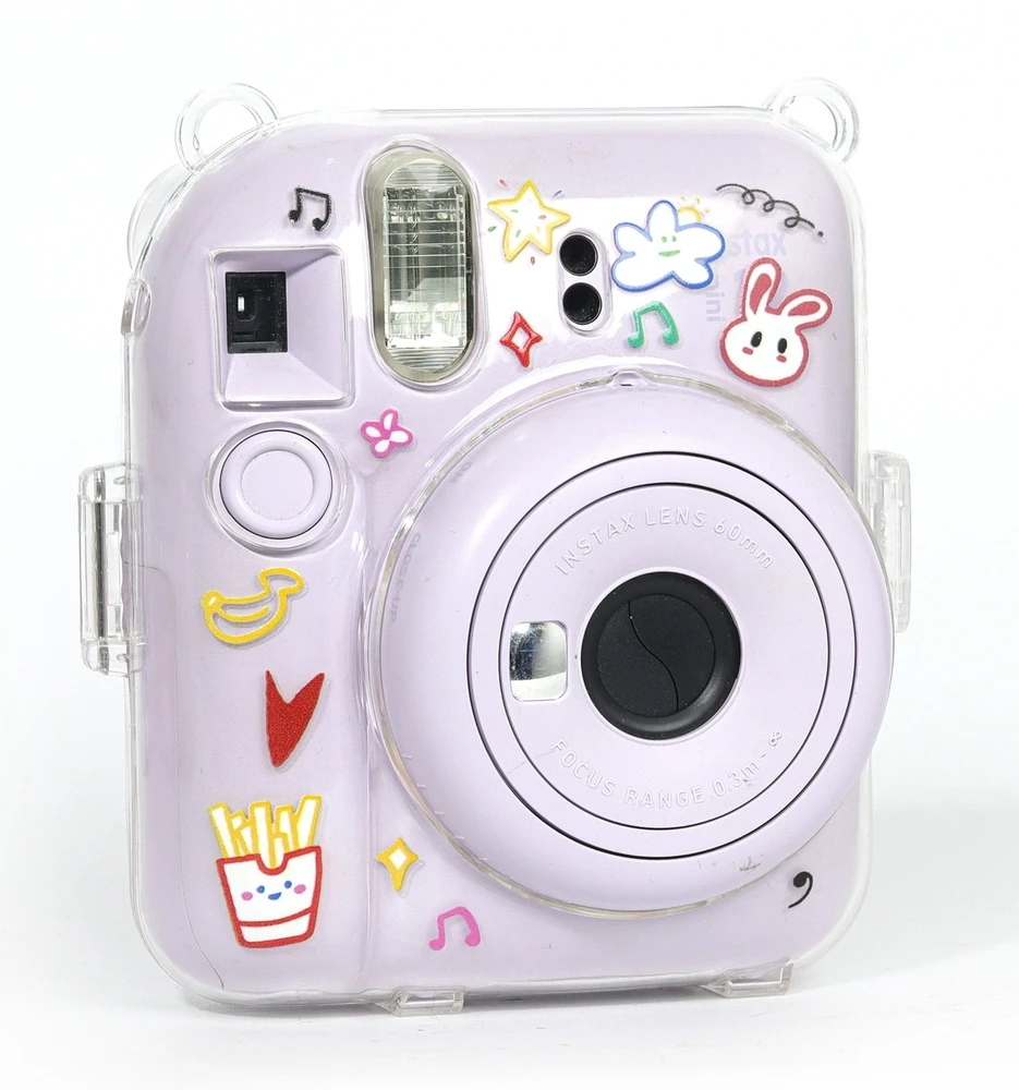 LoveInstant Futerał Dėklas Dėklas Case Osłona dėklas Fuji Instax Mini 12 kietas + dirželis / mielas triušiukų mix