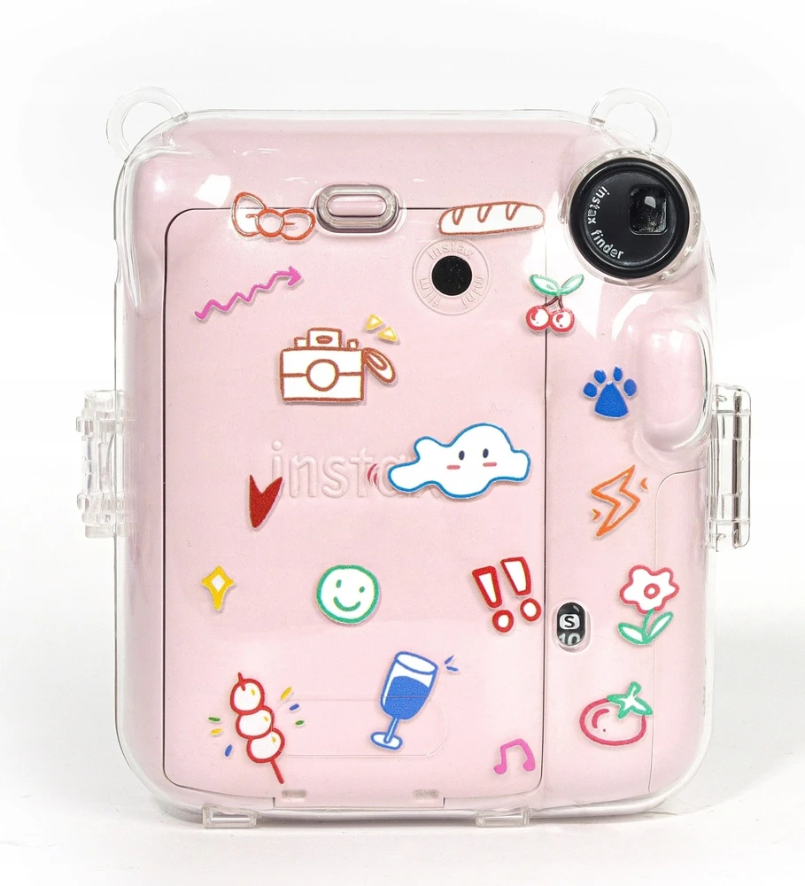 LoveInstant Futerał Dėklas Dėklas Case Osłona dėklas Fuji Instax Mini 12 kietas + dirželis / mielas triušiukų mix