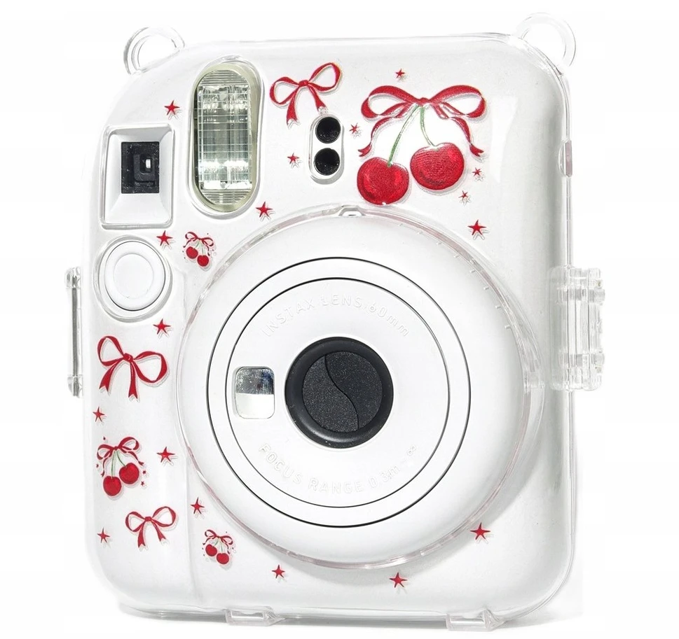 „LoveInstant“ dėklas, skirtas „Fuji Instax Mini 12“ standžiam dėklui su dirželiu / raudonųjų vyšnių spalvos