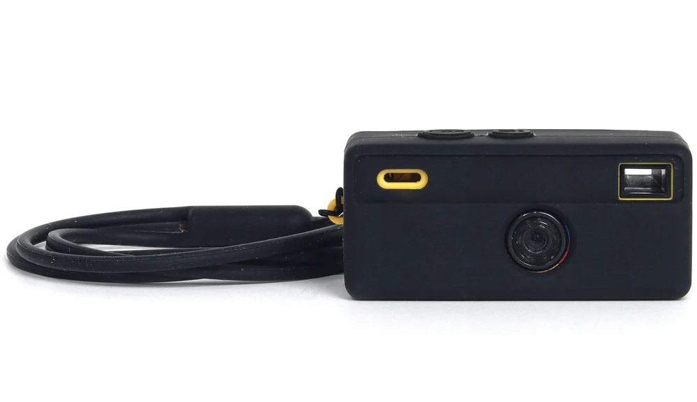 Dėklas LoveInstant Futerał Dėklas Dėklas Case Osłona Silikon Do Kodak Charmera + Smycz / Juodas (SB11652)