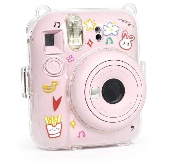 LoveInstant Futerał Dėklas Dėklas Case Osłona dėklas Fuji Instax Mini 12 kietas + dirželis / mielas triušiukų mix