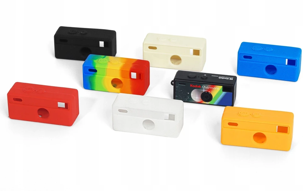 Dėklas LoveInstant Futerał Dėklas Dėklas Case Osłona Silikon Do Kodak Charmera + Smycz / Baltas - Permatomas