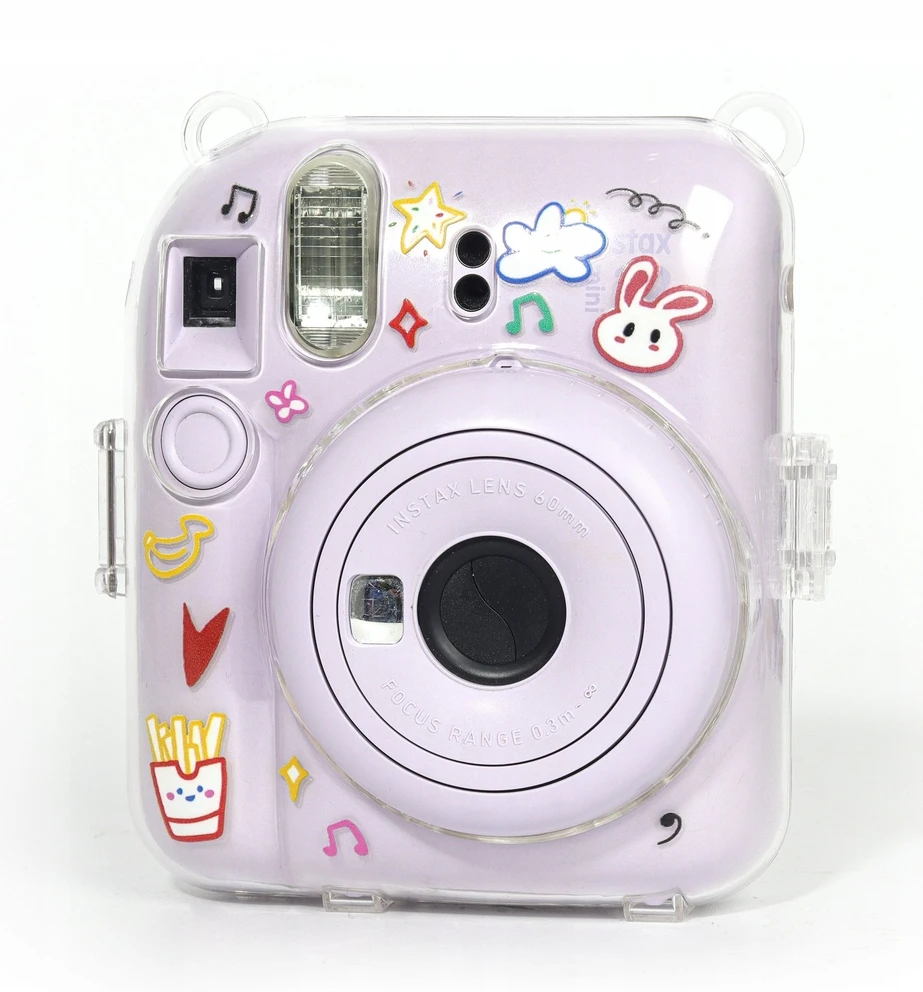 LoveInstant Futerał Dėklas Dėklas Case Osłona dėklas Fuji Instax Mini 12 kietas + dirželis / mielas triušiukų mix