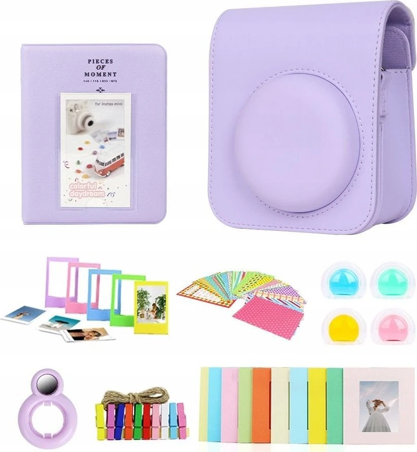 Loveinstant Rinkinys 8w1 Priedai Do Fujifilm Instax Mini 12 / Violetinis