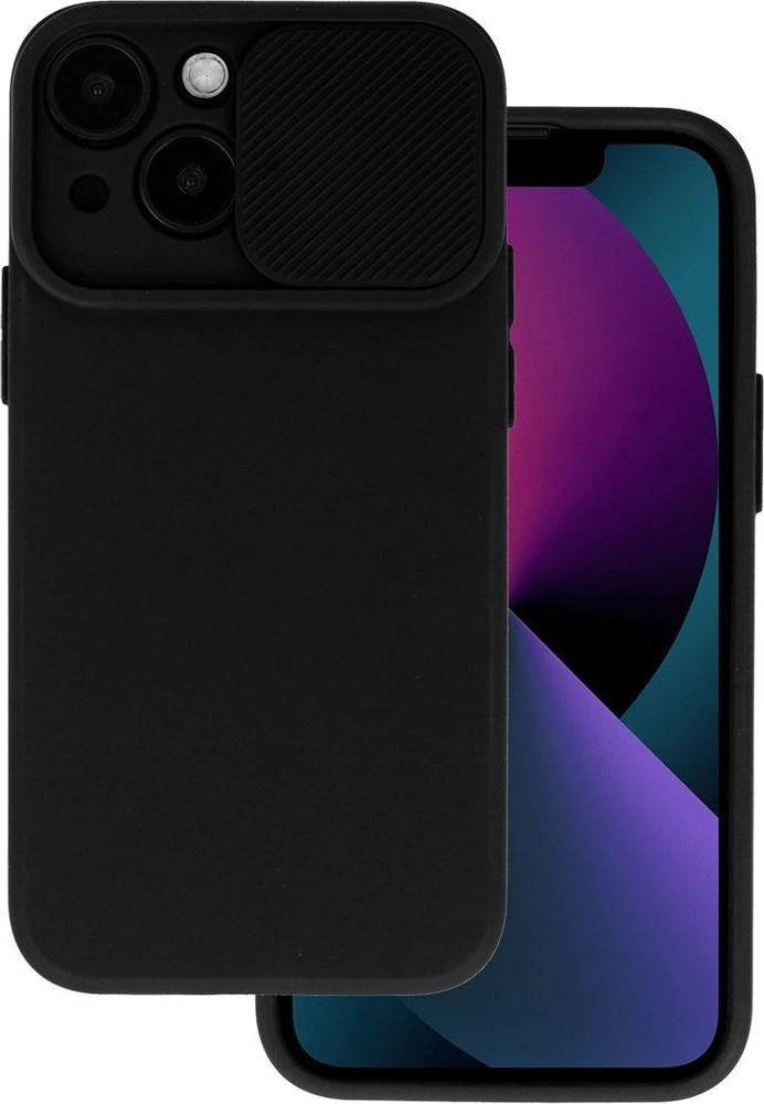 Fusion Accessories Topt Camshield Soft dėklas skirtas Apple iPhone 14 Pro Max juodos spalvos