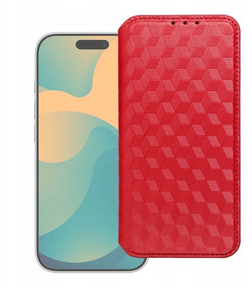 Oem Dėklas su klapką na Samsung S26 Cubic Book raudona