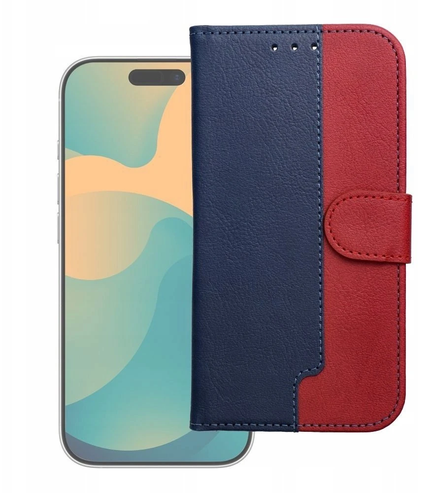 Oem Dėklas su klapką na Samsung A57 5G Split Book spalva tamsiai mėlyna-raudona