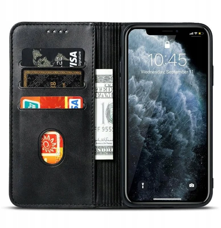 Marv Wallet dėklas Apple iPhone 17 Pro Max juodos spalvos