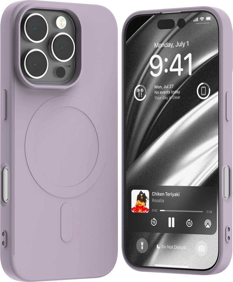 Mercury MagSafe Semi-Silikoninis Apple iPhone 16 Pro 6,3" dėklas telefonui violetinės spalvos