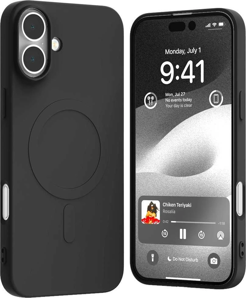 Dėklas Mercury MagSafe Semi-Silicone Apple iPhone 16 Plus 6,7 col. juodos spalvos