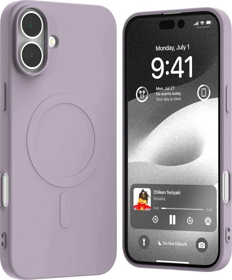 Dėklas Mercury MagSafe Semi-Silicone Apple iPhone 16 Plus 6,7″ lilac violetinės spalvos