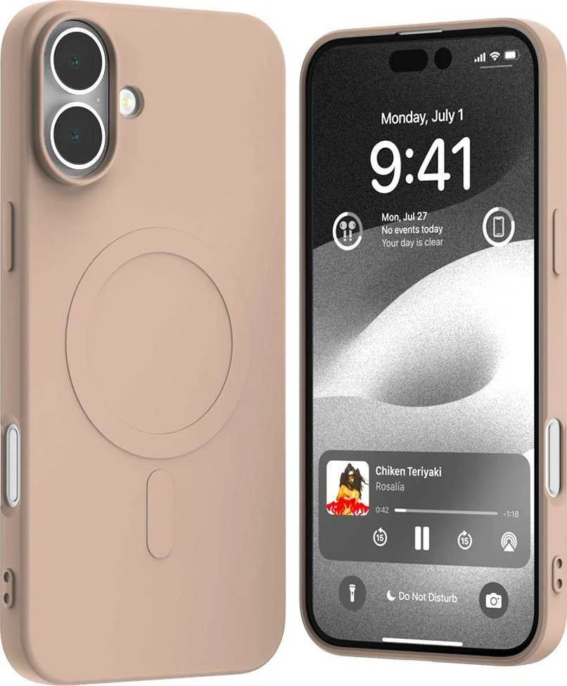 Mercury MagSafe Semi-Silicone Apple iPhone 16 Plus 6,7 col. rožinės spalvos dėklas