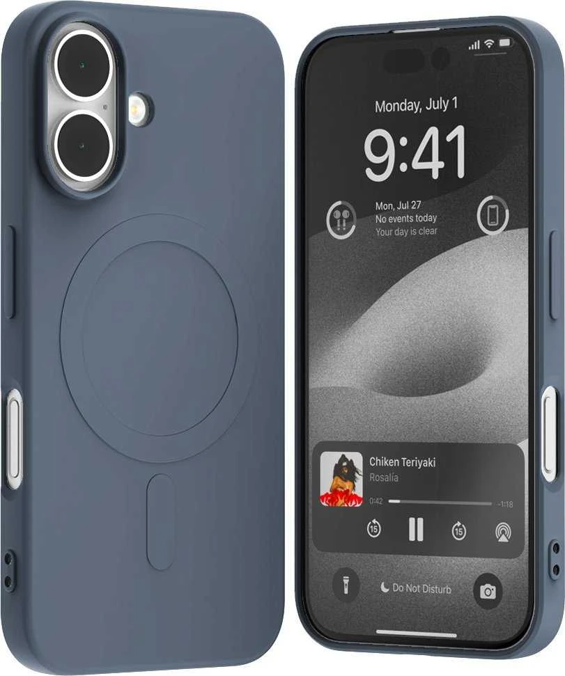 Dėklas Mercury MagSafe Semi-Silicone Apple iPhone 16 6,1″ sierra mėlynas