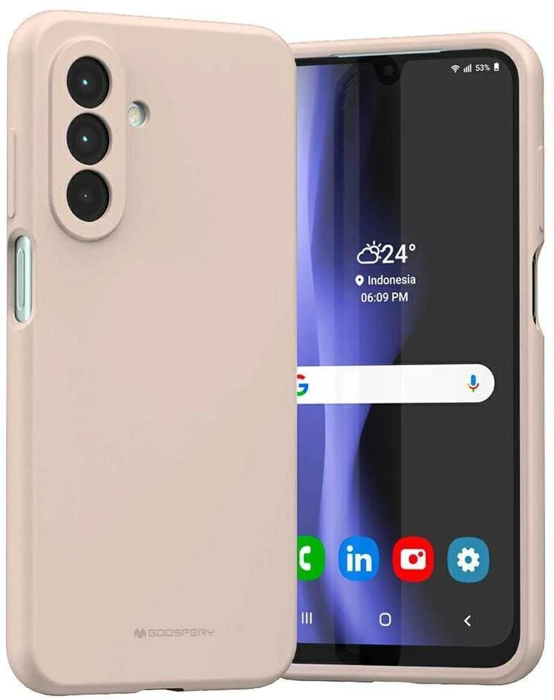 Dėklas Mercury Silicone Samsung Galaxy A26 rožinės spalvos sand