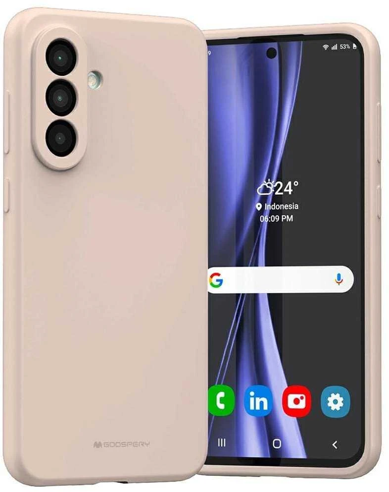 Dėklas Mercury Silicone Samsung Galaxy A36 rožinės spalvos sand