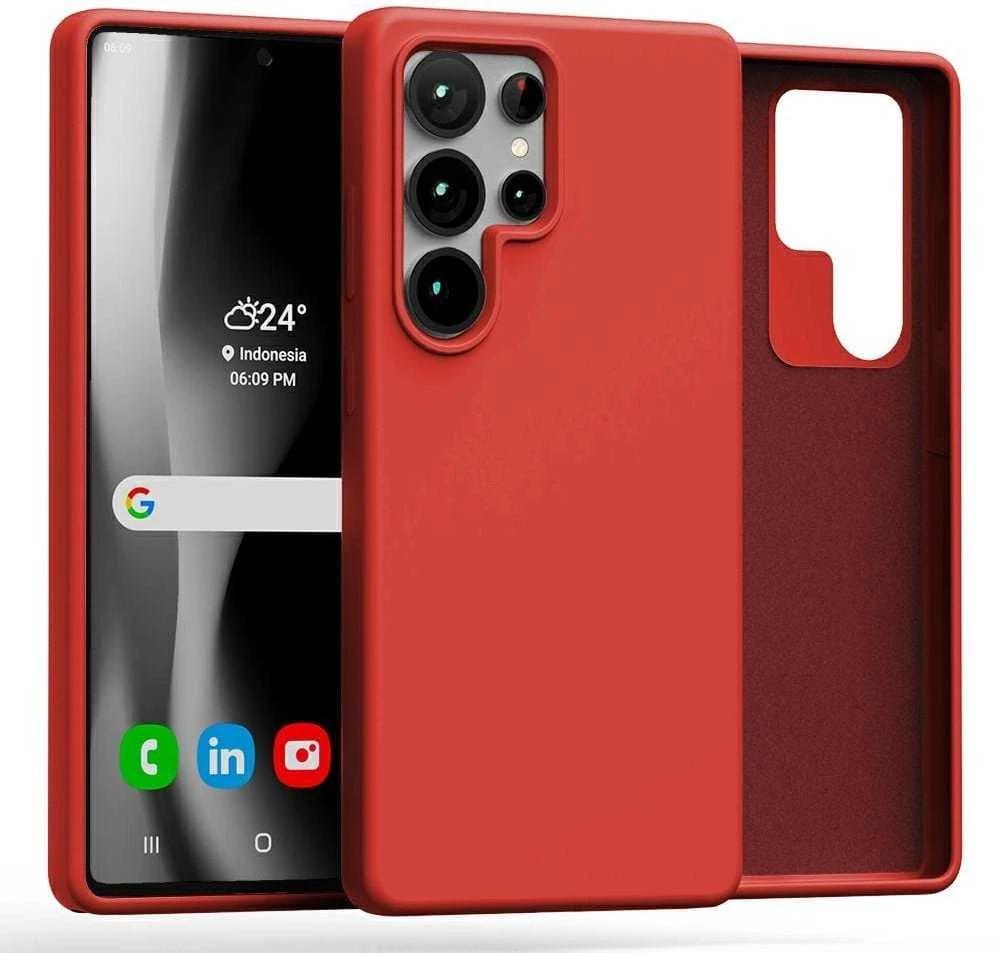 Dėklas Mercury Silikoninis dėklas Samsung S938 S25 Ultra raudonas