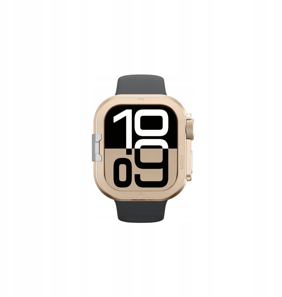 Marka Niezdefiniowana AmazingThing Titan Pro Metal dėklas skirtas Apple Watch 11 46mm Aluminum – Gold