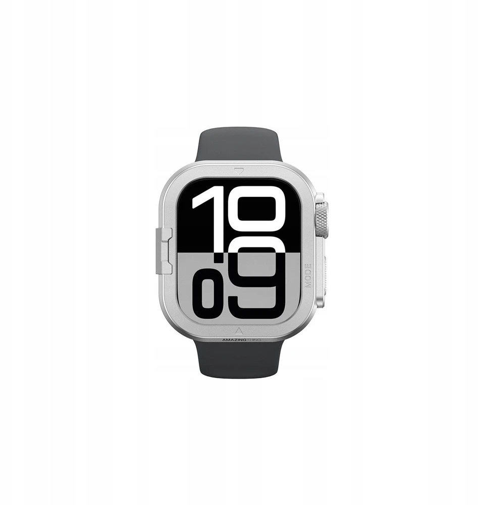 Marka Niezdefiniowana AmazingThing Titan Pro Metal dėklas skirtas Apple Watch 11 46mm Aluminum – Sidabrinis